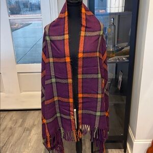 Plaid Purple and Orange Charming Charlie Scarf